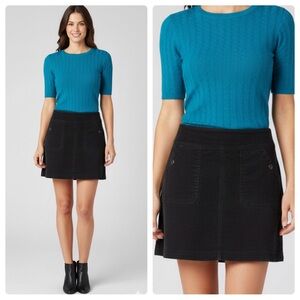 prAna Canyon Cord Skirt in Washed Black Sz 4 Sz Small